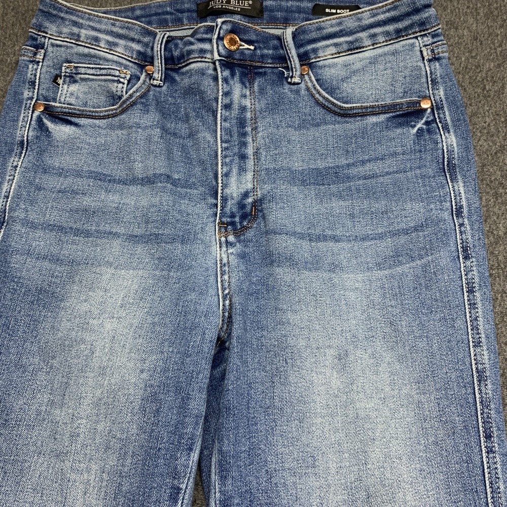 Judy Blue Women's High Waist Tummy Control Slim Fit Bootcut Jeans - Size 11/30 - Picture 4 of 14